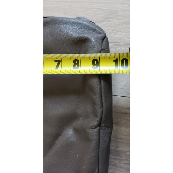 VTG Great American Purse Leather Works Crossbody Gray Pebbled Multi Pocket Bag - Picture 8 of 10